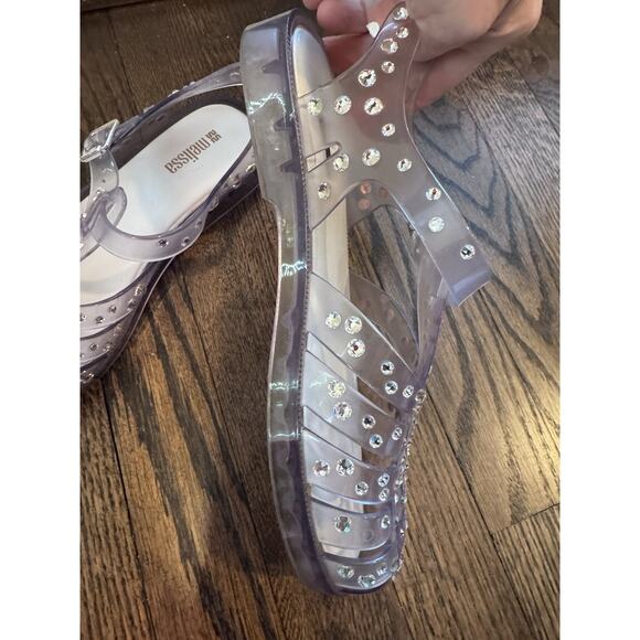 MELISSA Possession Crystals Women's Jelly Sandals Sz 7 NWT $500 - Picture 10 of 16